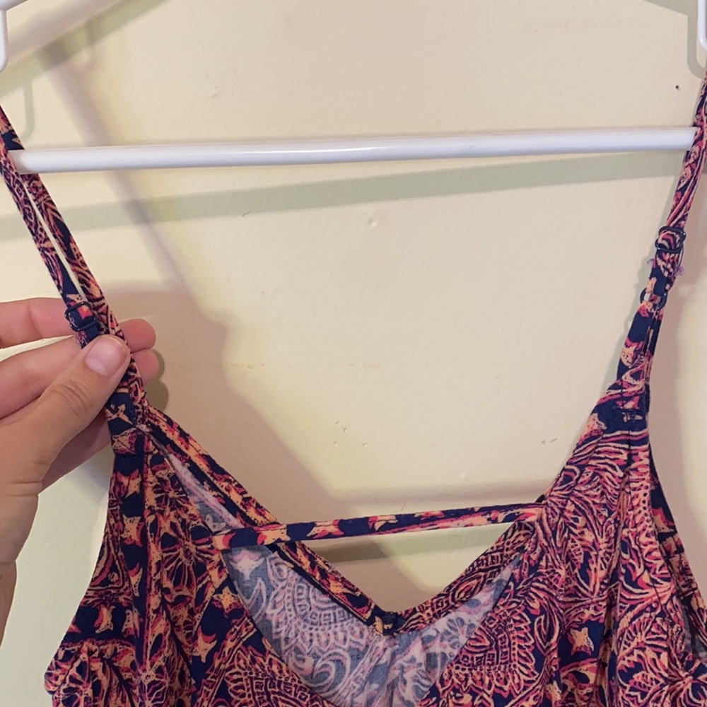 Boho Paisley Swing Cami Tank Festival Y2K Coquette Cottagecore Fairy Grunge S - Picture 5 of 6